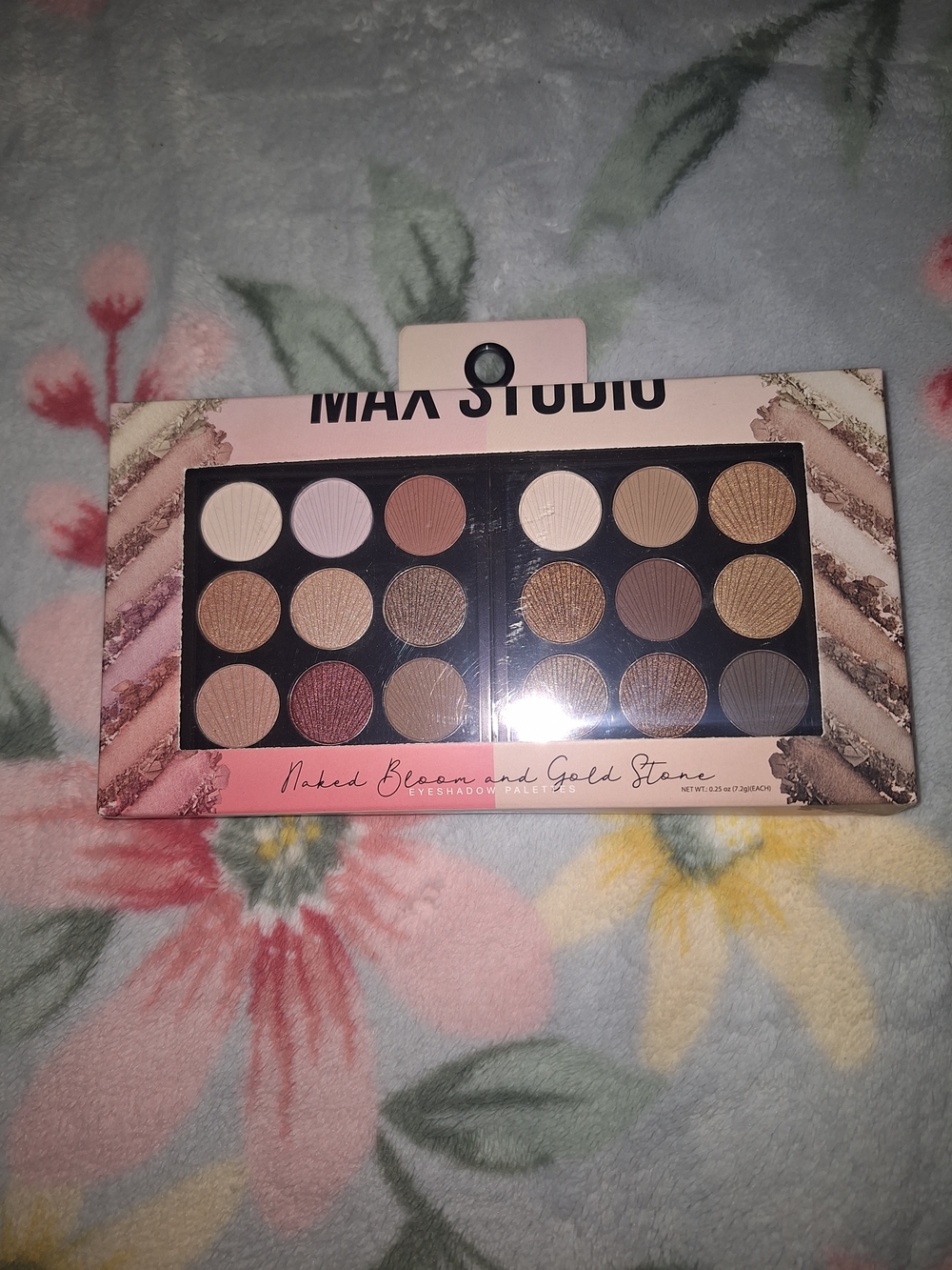 Max Studio Eyeshadow Palette - Neutral Brown, Gold & Pink Shades